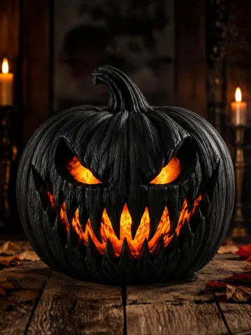 Accesorio de iluminación decorativa: Halloween Scary Pumpkin Led Decor Tealight — vista de referencia 2