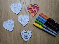 Pack cœurs à colorier Fête des Mères / Saint-Valentin — photo 1