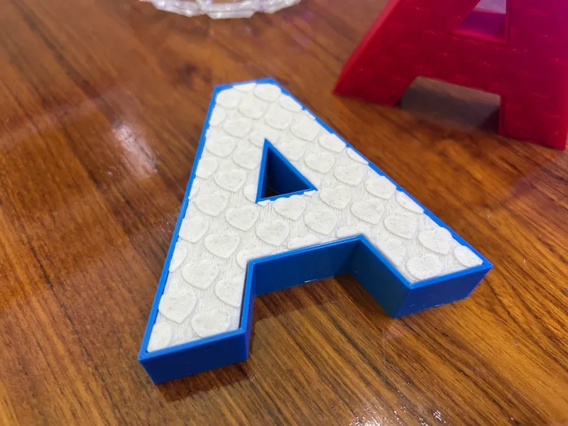 3D Printed Letter “A” – Decorative Initial