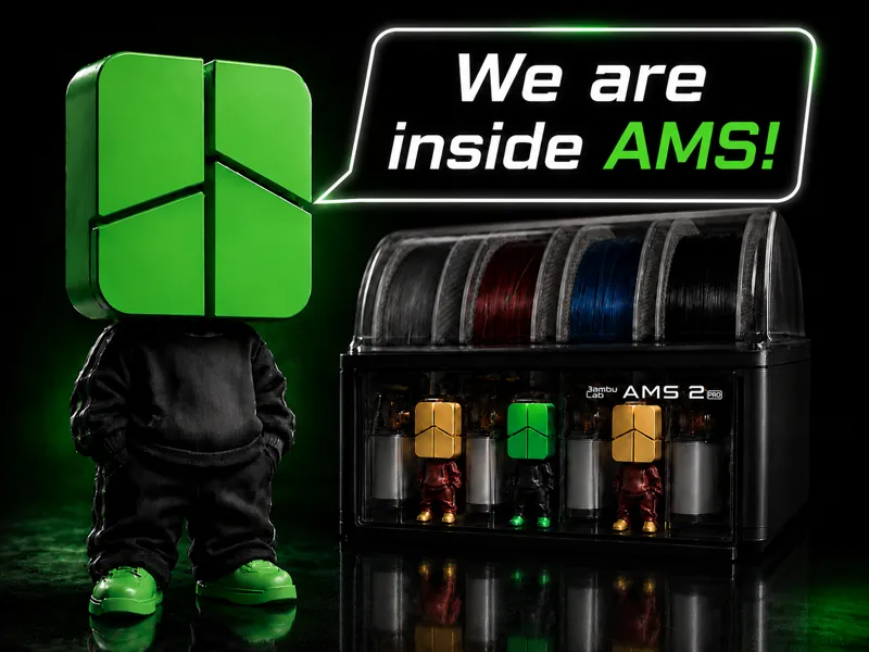 Bambu Bro – AMS & Desk Display Figure