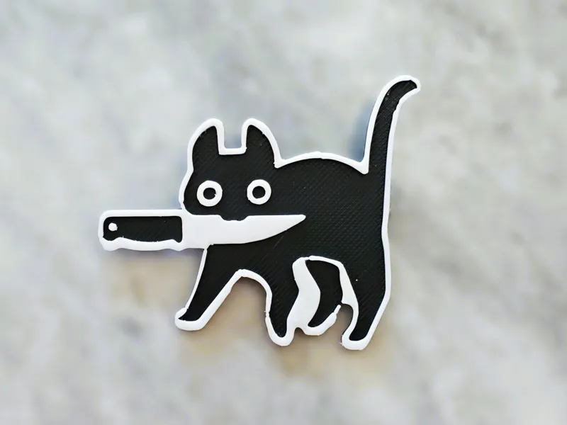 Violent cat - sign / badge / ping / etc.