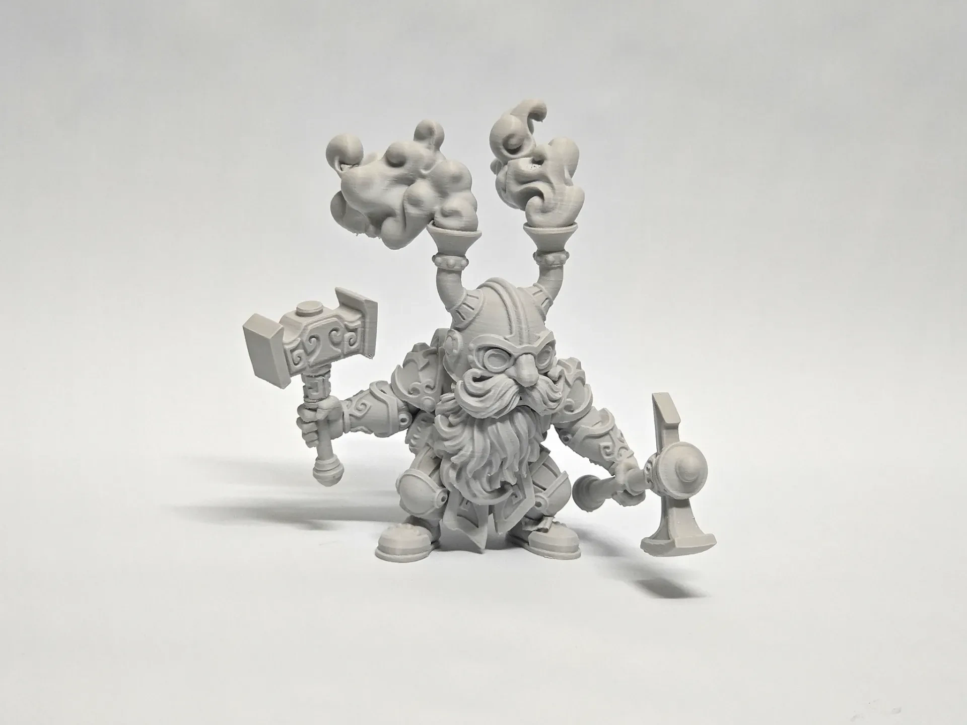 Miniatura 1 do modelo 3D 矮人族-双锤勇士