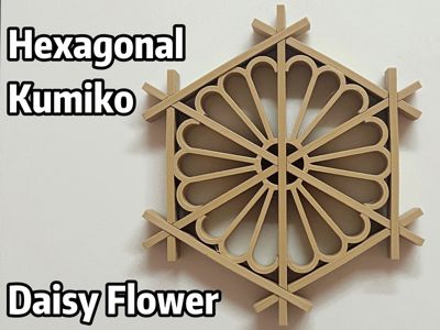 Hexagonal Kumiko - Daisy Flower