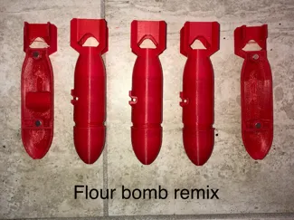 Flour bomb for bomb drop