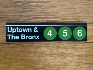 New York City Subway Uptown & The Bronx 4 5 6 Line