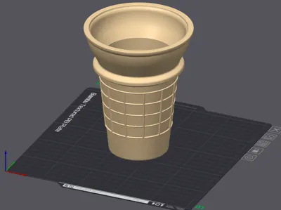 Ice cream cone pot (3x)