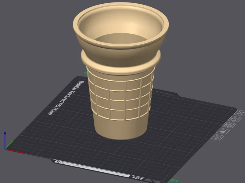Ice cream cone pot (3x)
