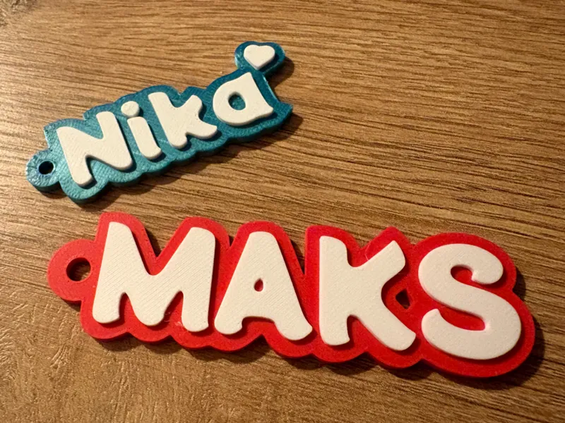 Customizable Name Tag pendant