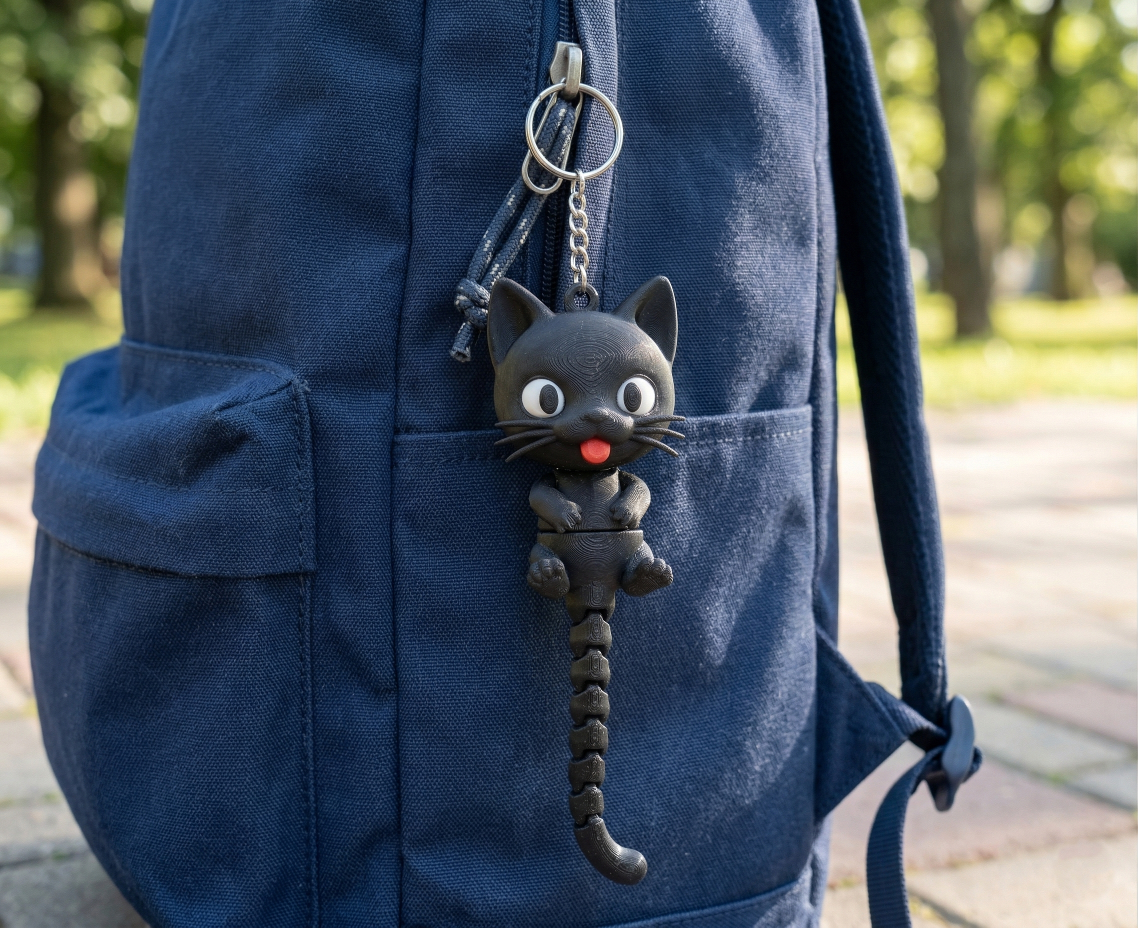 Miniatura 1 do modelo 3D Flexi Cat Keychain