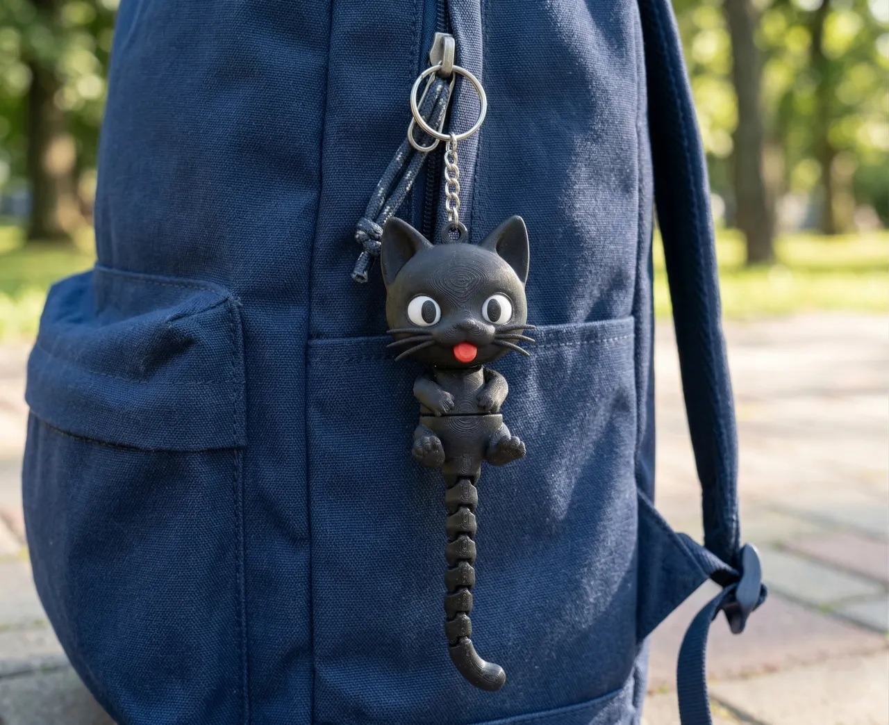 Flexi Cat Keychain view 2