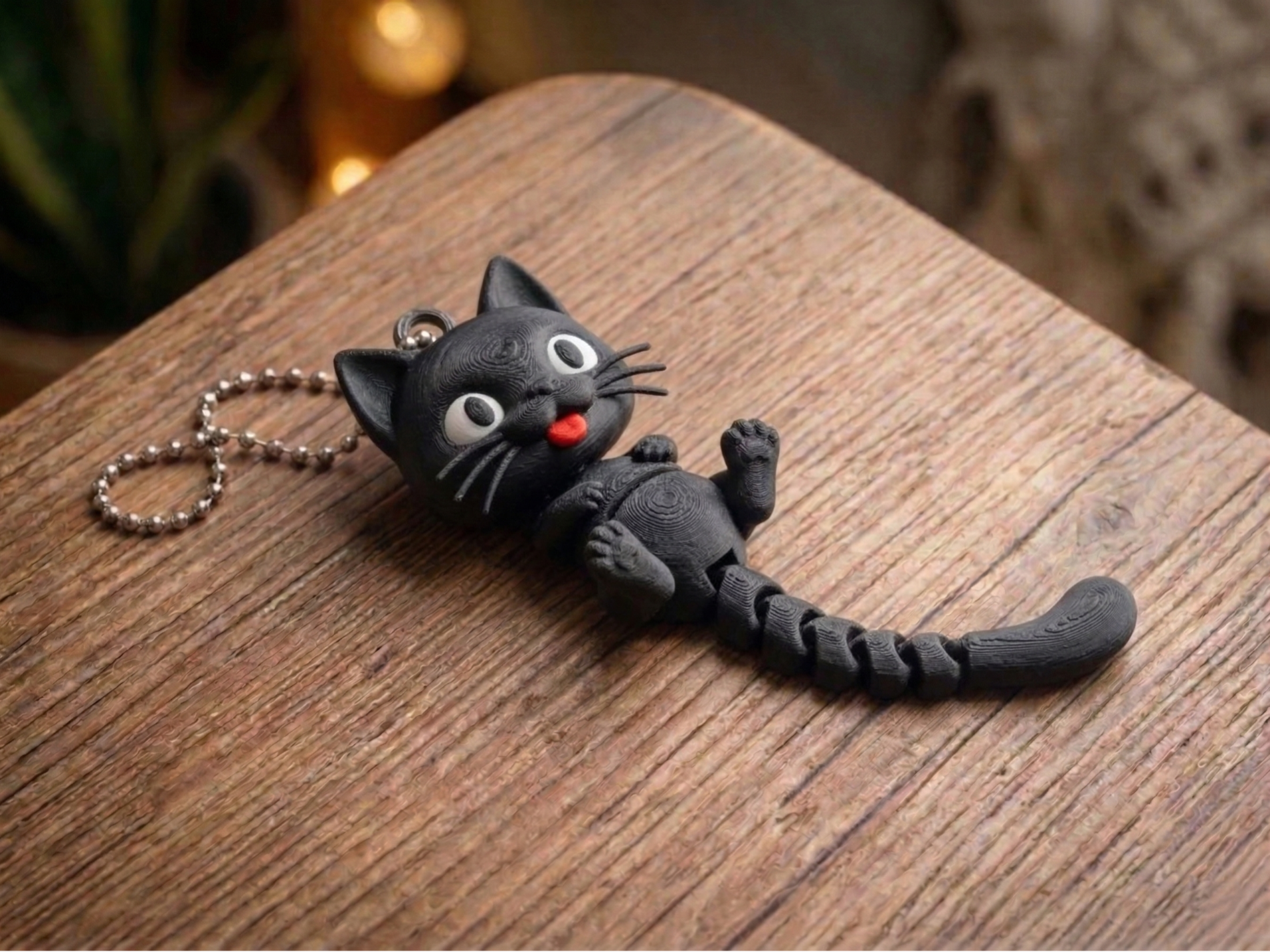 Flexi Cat Keychain