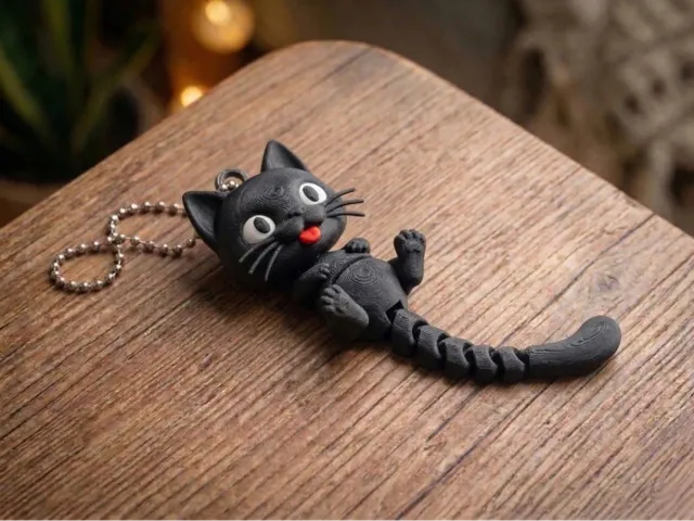 Flexi Cat Keychain