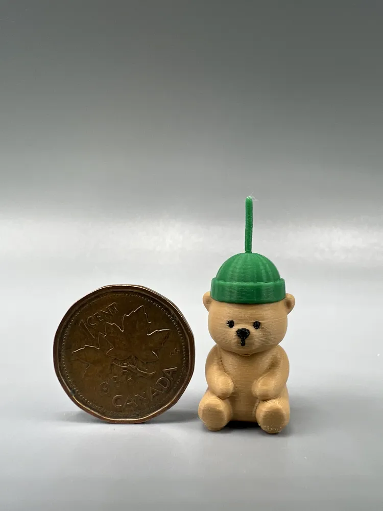 3Dプリント スターバックス ベアリスタ着想のフィギュアとキーホルダー