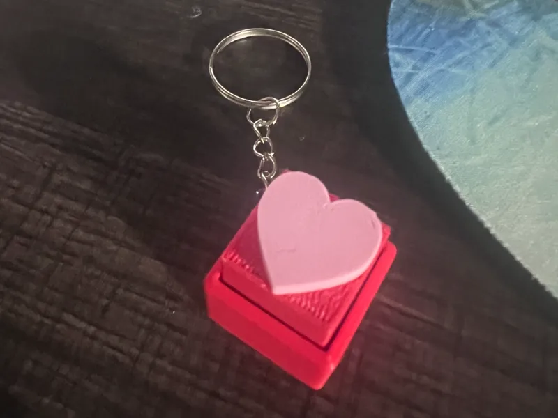 Heart Clicker Fidget With Keychain