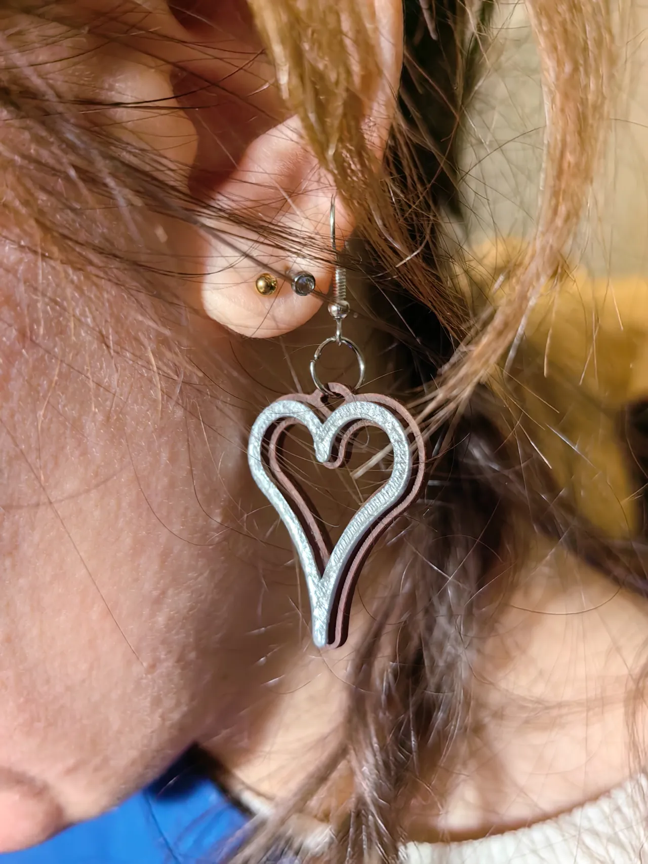 Earrings - Simple Heart view 4