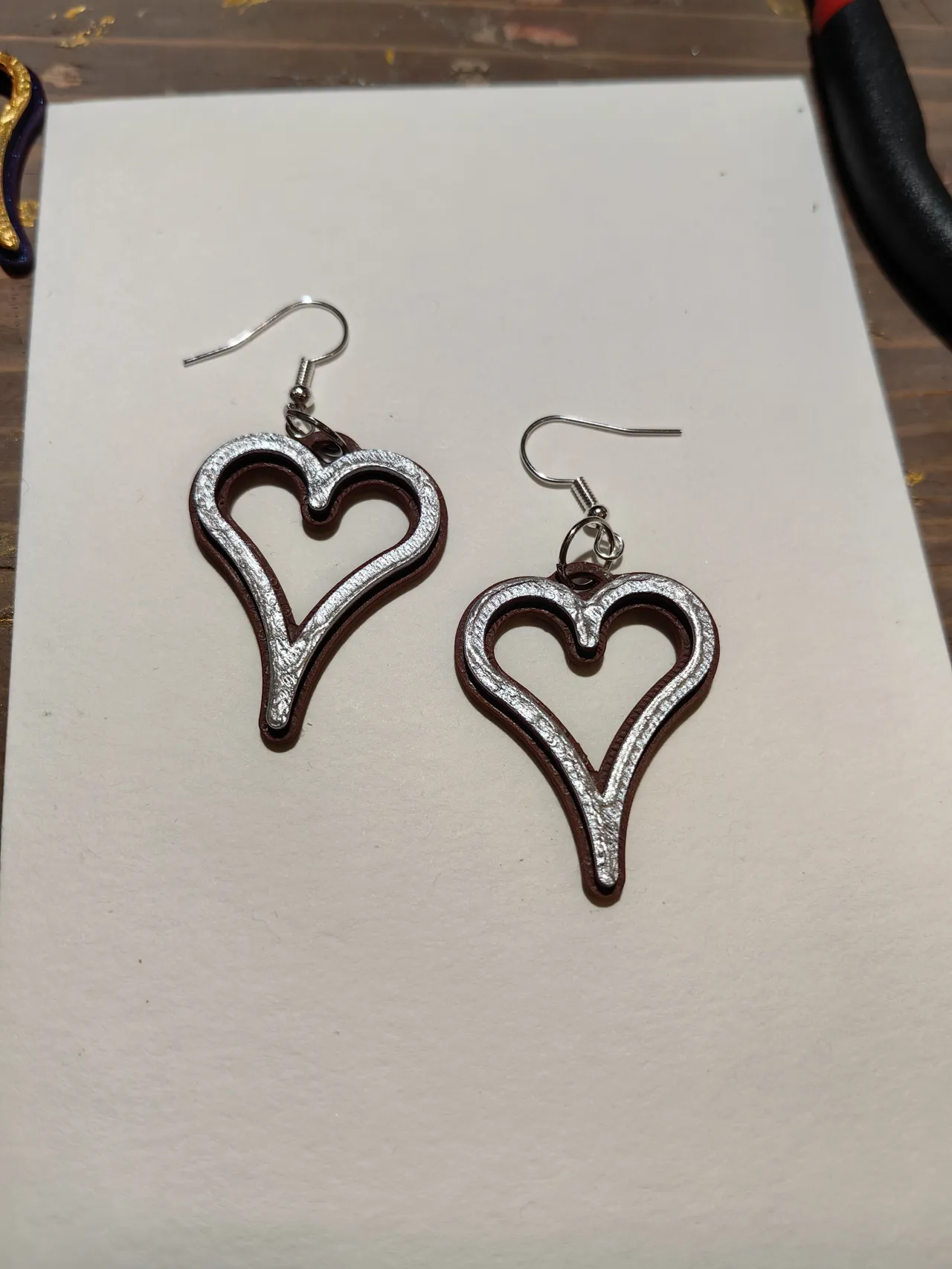 Earrings - Simple Heart view 2
