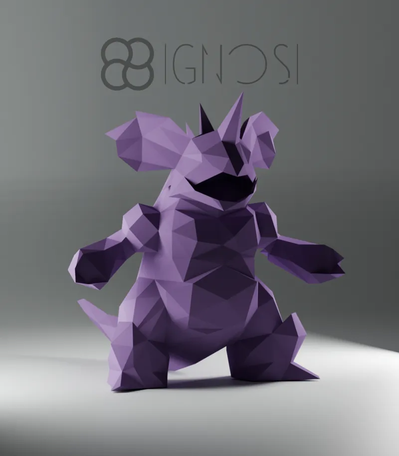 (#34) Nidoking Low Poly