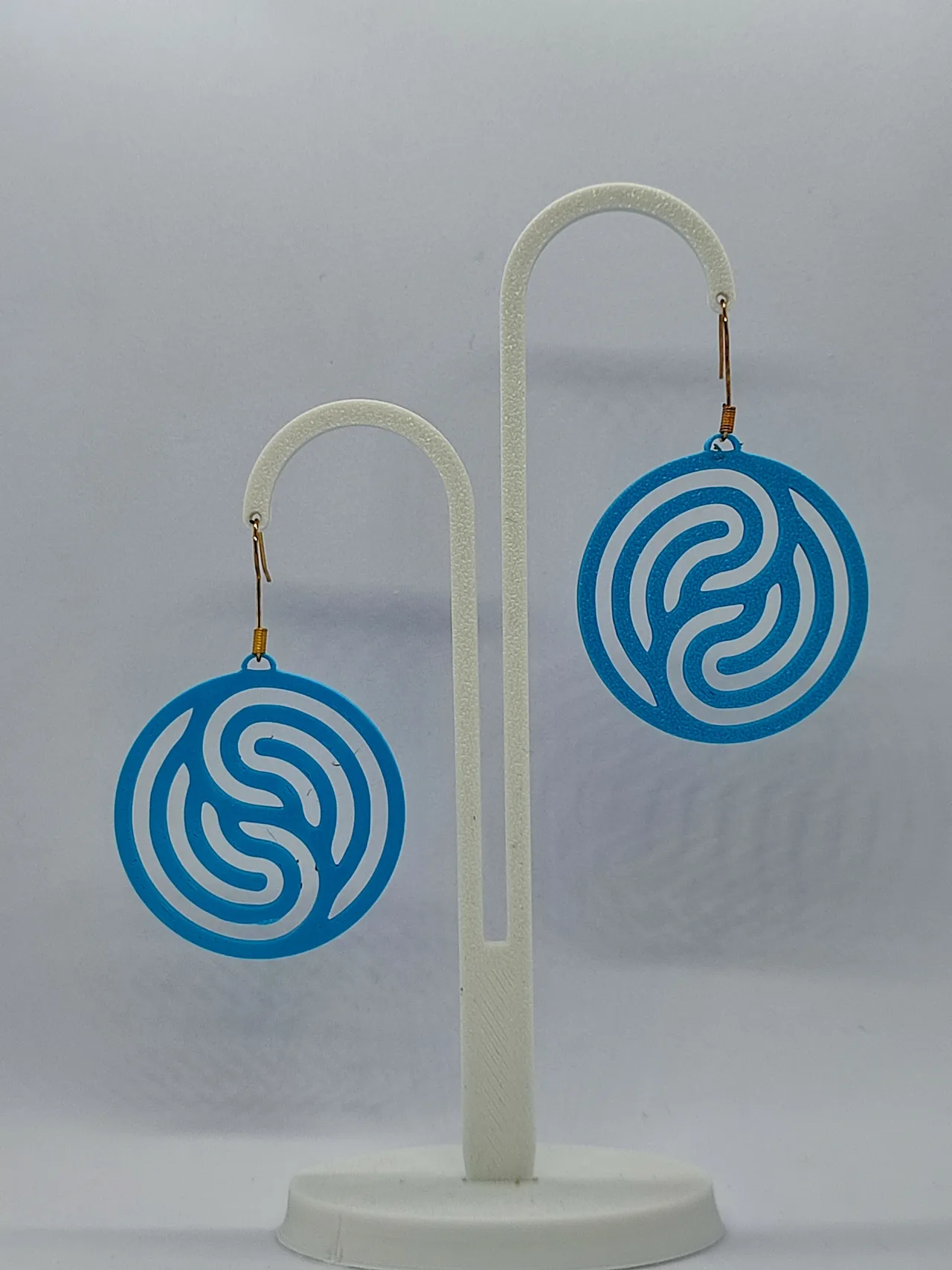 Pendientes Laberinto Azul view 3