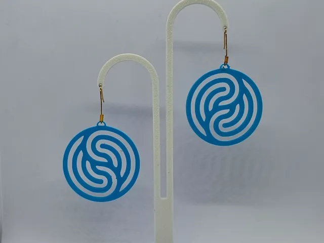 Pendientes Laberinto Azul