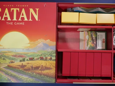 Catan 6th edition sleeved card tray