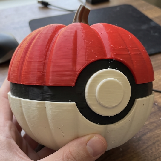 Halloween Poké Ball Pumpkin - 1