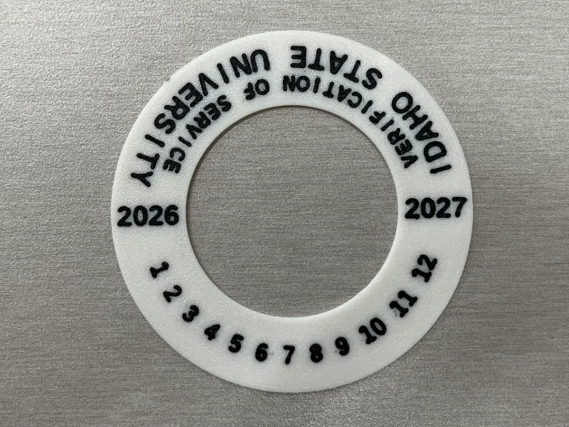 Extinguisher Neck Ring- Verification of Service