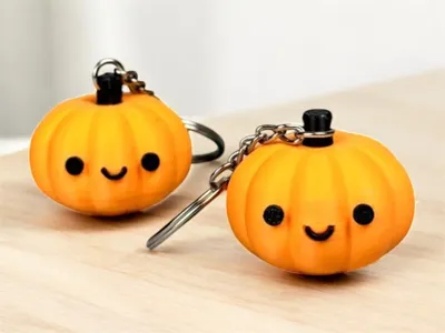Cute Pumpkin Keychain V2