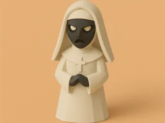 Suora minimalist halloween - The nun halloween