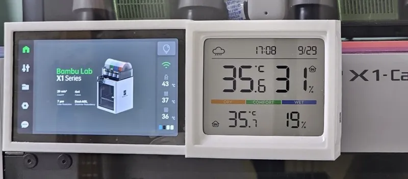 SwitchBot meter holder for Bambulab X1C