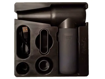 Electric air-duster storage tray
