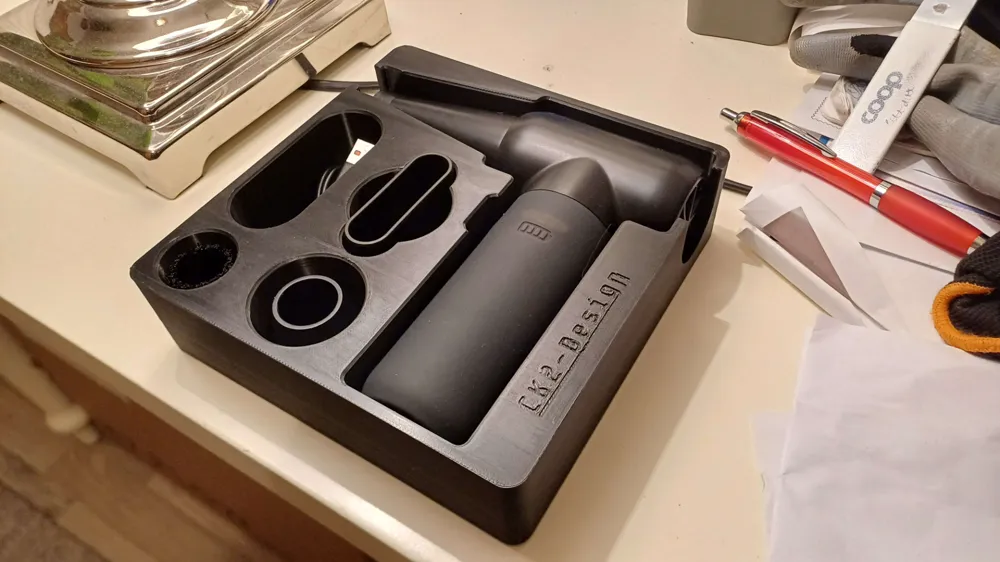 Electric air-duster storage tray by Cetz - MakerWorld