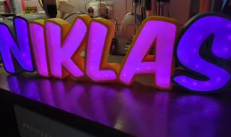 3D Namens Lampe Niklas