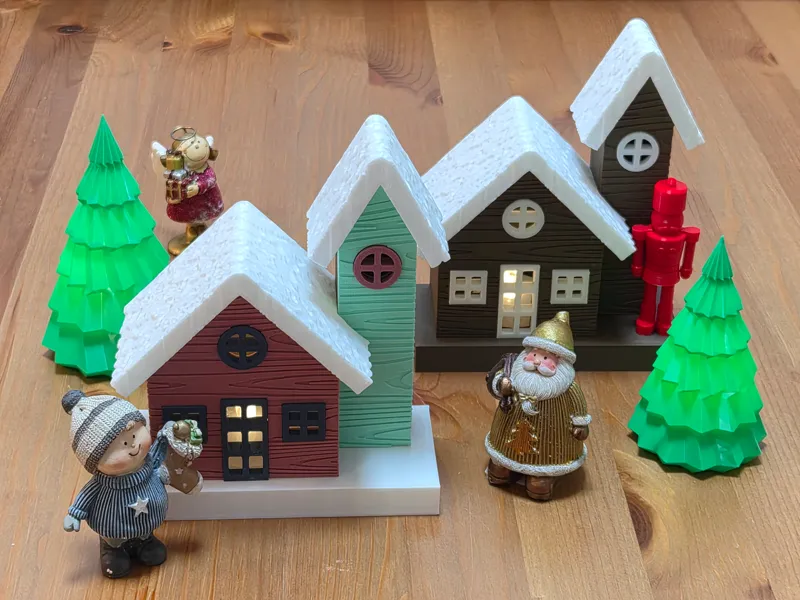 Christmas Snow House – Tea Light & Wall Ornament