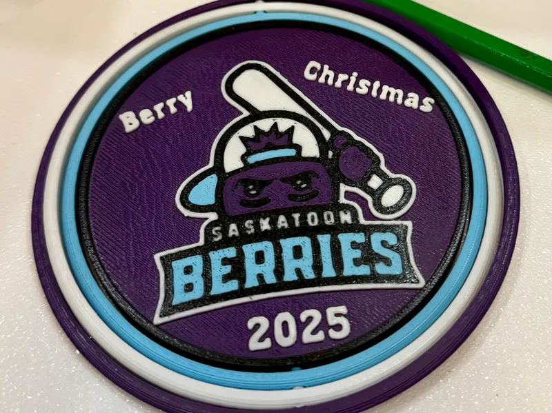 Saskatoon Berries Baseball Christmas Ornament