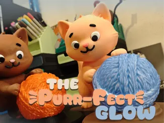 The Purr-Fect Glow (Kitten & Yarn Nightlight)