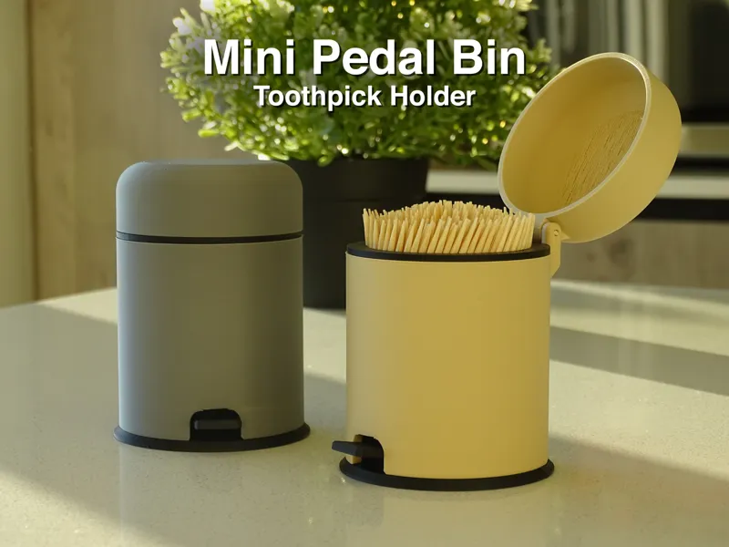 Mini Pedal Bin Toothpick Holder