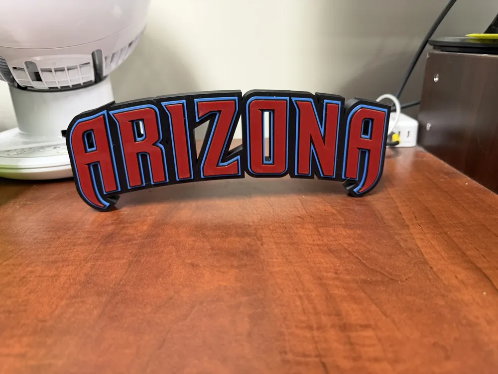 Arizona Diamondback Jersey script logo - fan art - Free 3D Print Model ...
