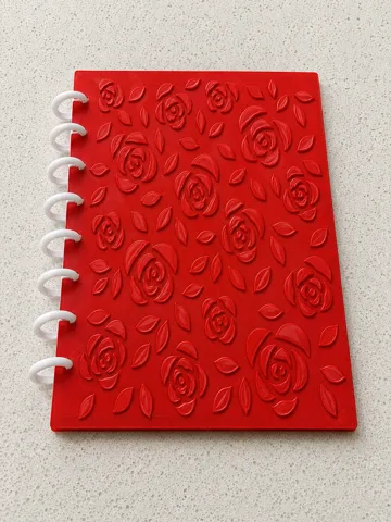 Tapa o cubierta: Rose Embossed Notebook | Textured Floral Cover — vista de referencia 4