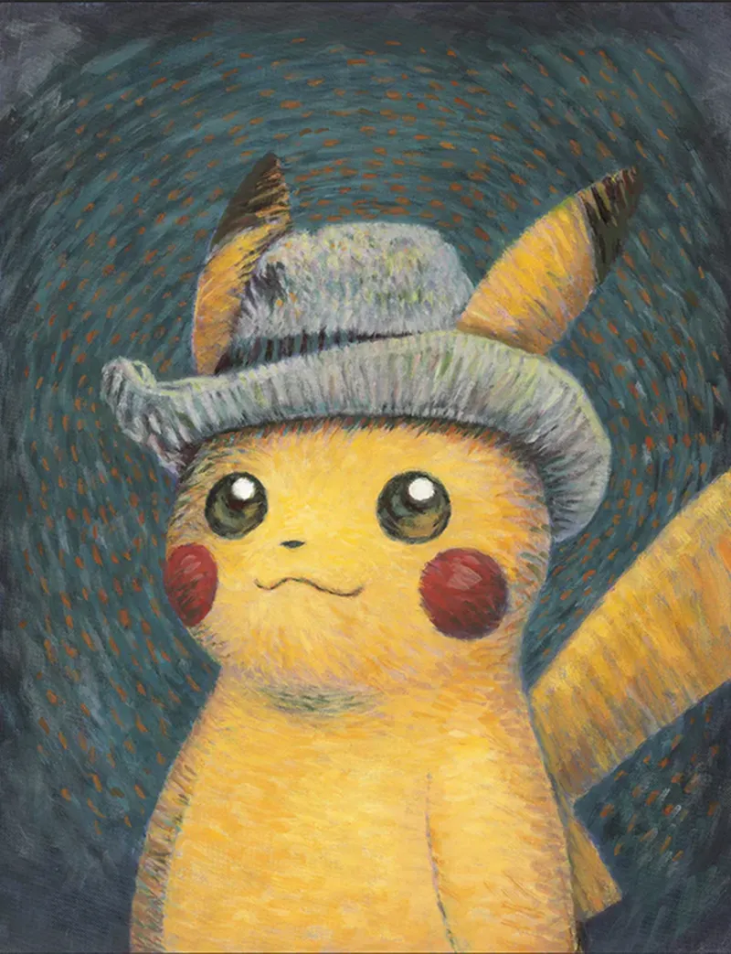 Pikachu Van Gogh CYMK Lithopane