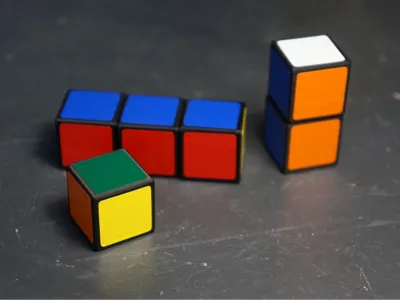 Rubik's 1x1x1, 1x1x2, and 1x1x3