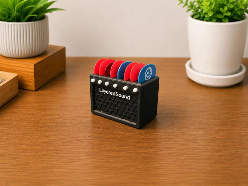 Mini Guitar Amp Pick Holder