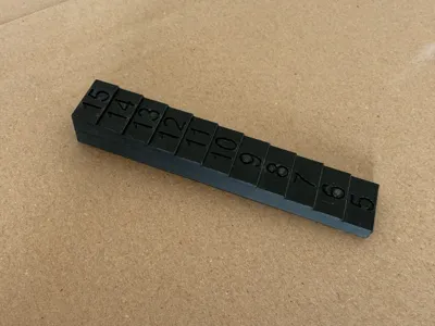 Simple measuring gap gauge / scale / shim