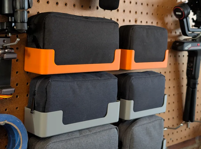 Pegboard Tech Pouch Shelves