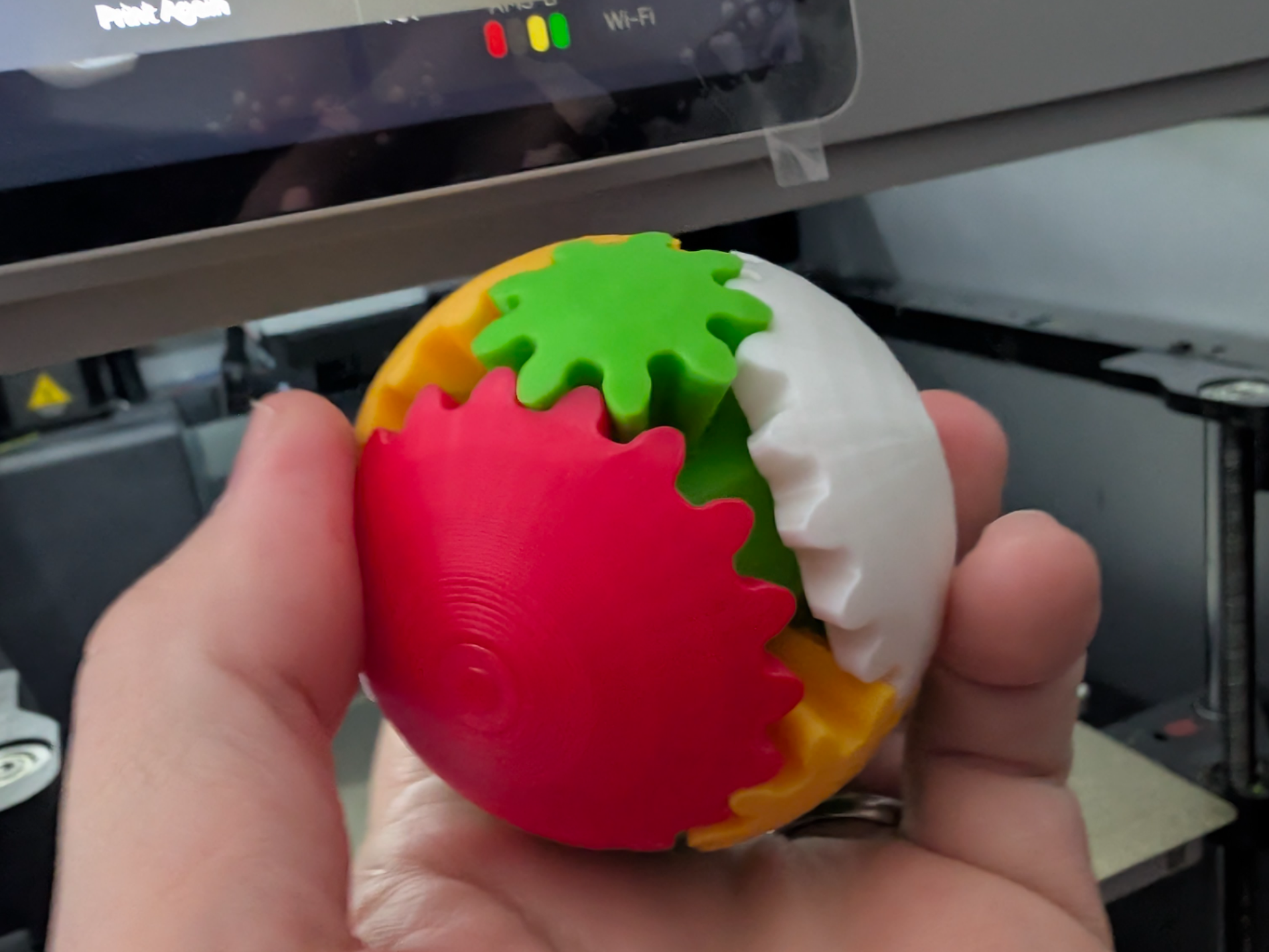 Fidget Ball Baseball Size Gear Spinner