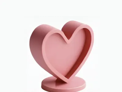 Heart-shaped photo frame
