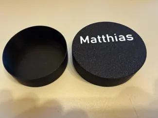 Deckel für Planrolle mit eigenem Text