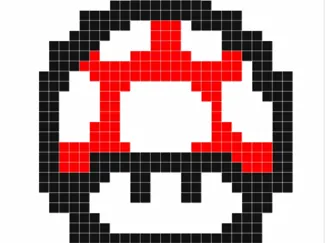 pixel Mario mushroom