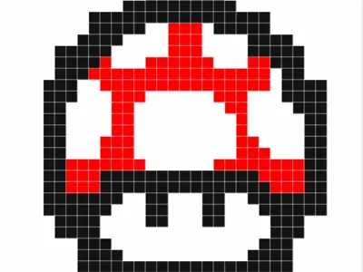 pixel Mario mushroom