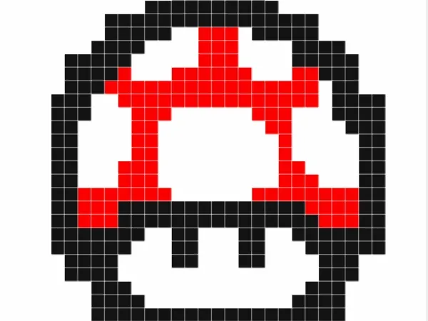 pixel Mario mushroom