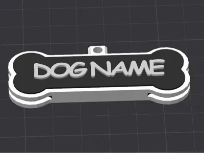 Dog Bone, Dog Tag, Pet Tag (UPDATED VERSION V2)